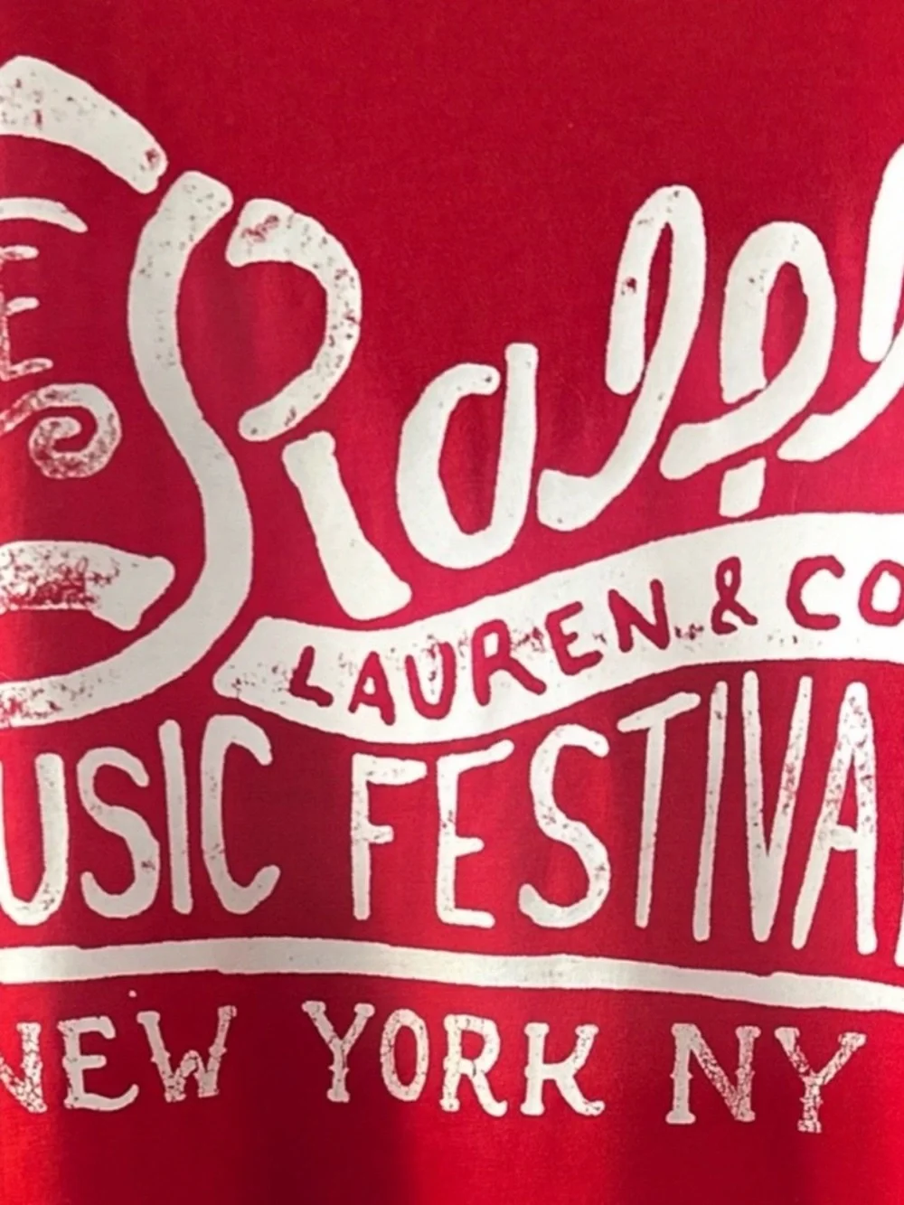 NEW Polo Ralph Lauren Red “Music Festival” Graphic Print Short Sleeve T-Shirt